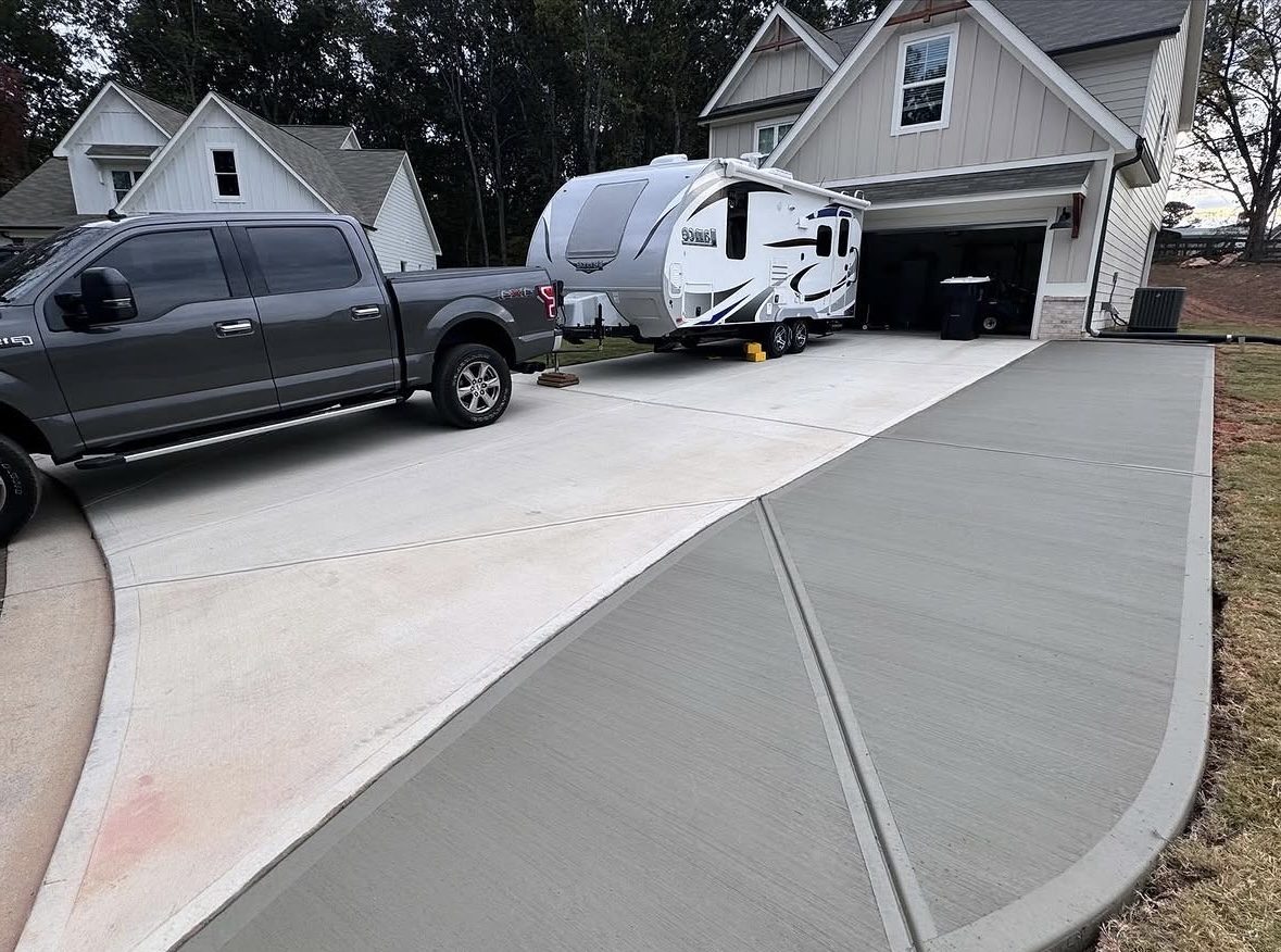 Extended Driveway Pour