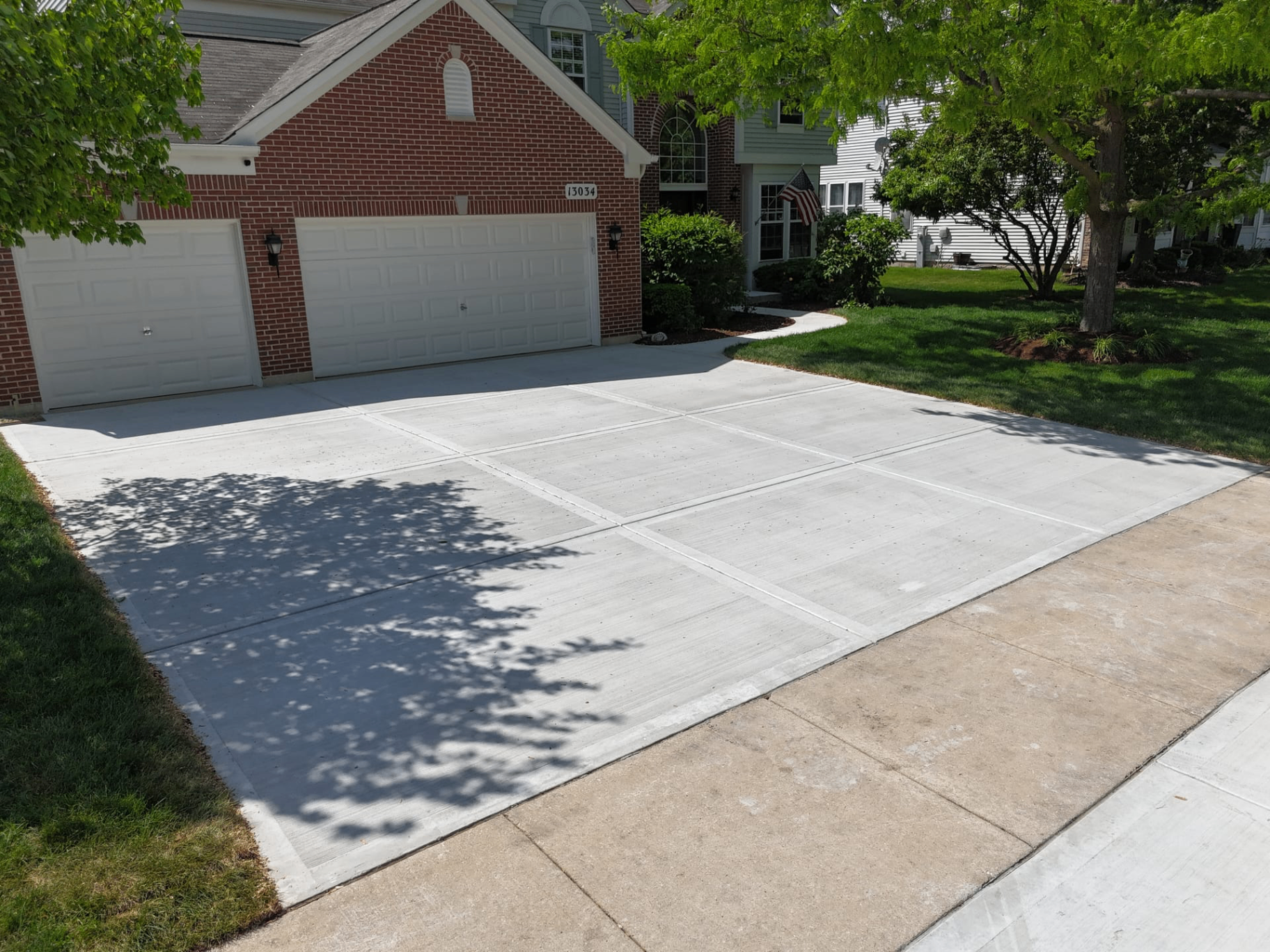 Brick Home Driveway